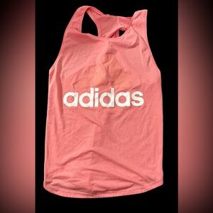 Pink Adidas Logo Racerback Tank Top Women’s Athletic – Size Approx Small